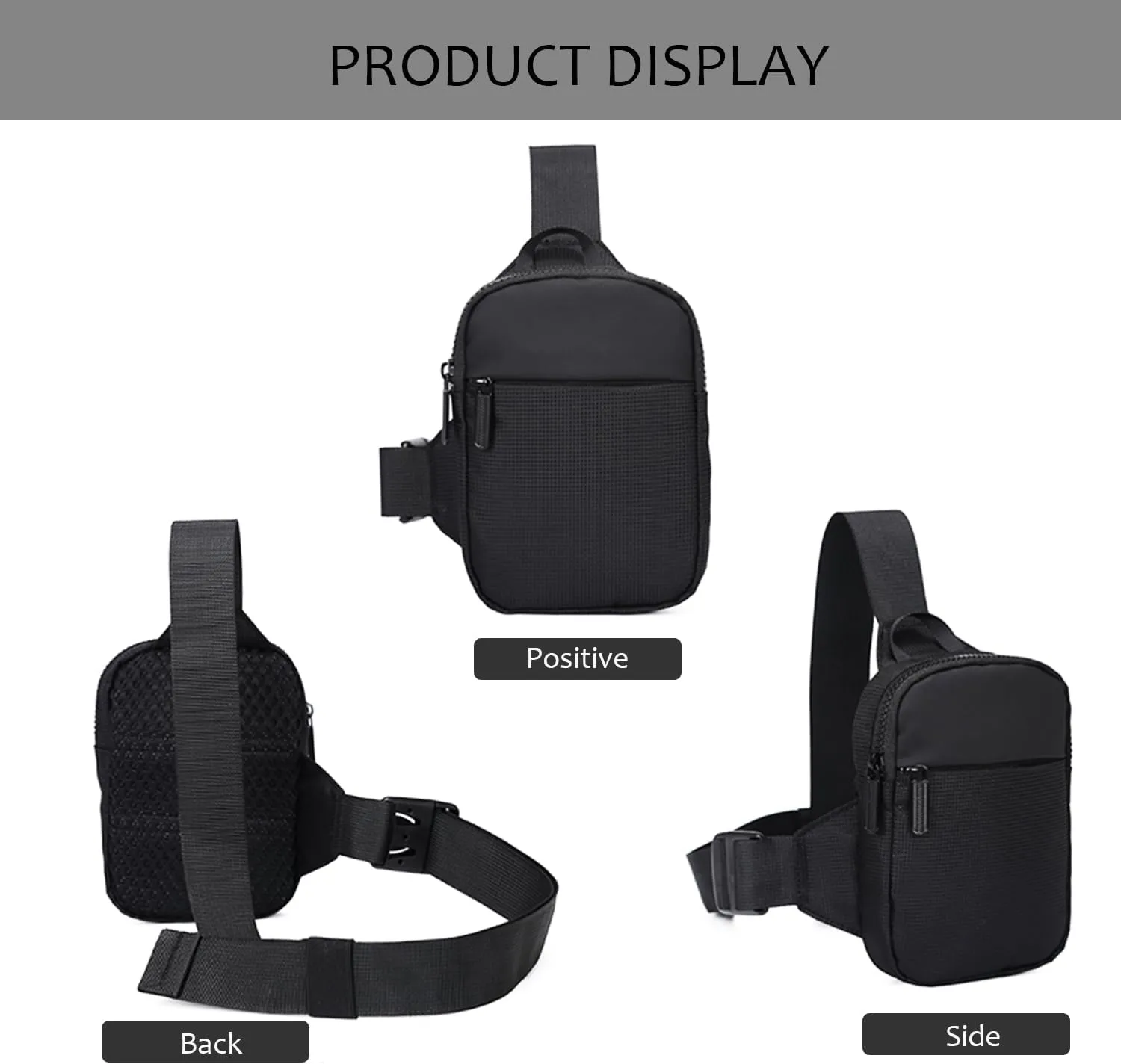 Women Men Small Nylon Sling Bag Crossbody Bag Travel Pocket Portable Hiking Backpack