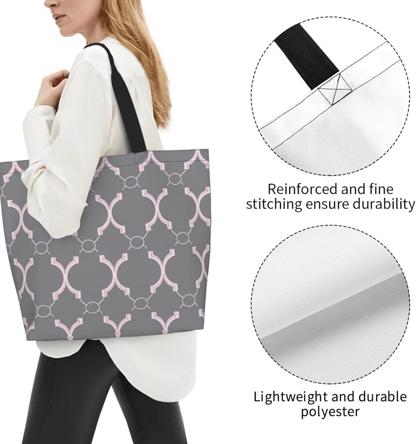 Women Shooting Star Heart Shoulder Bag Casual Handbag Shopping Bag