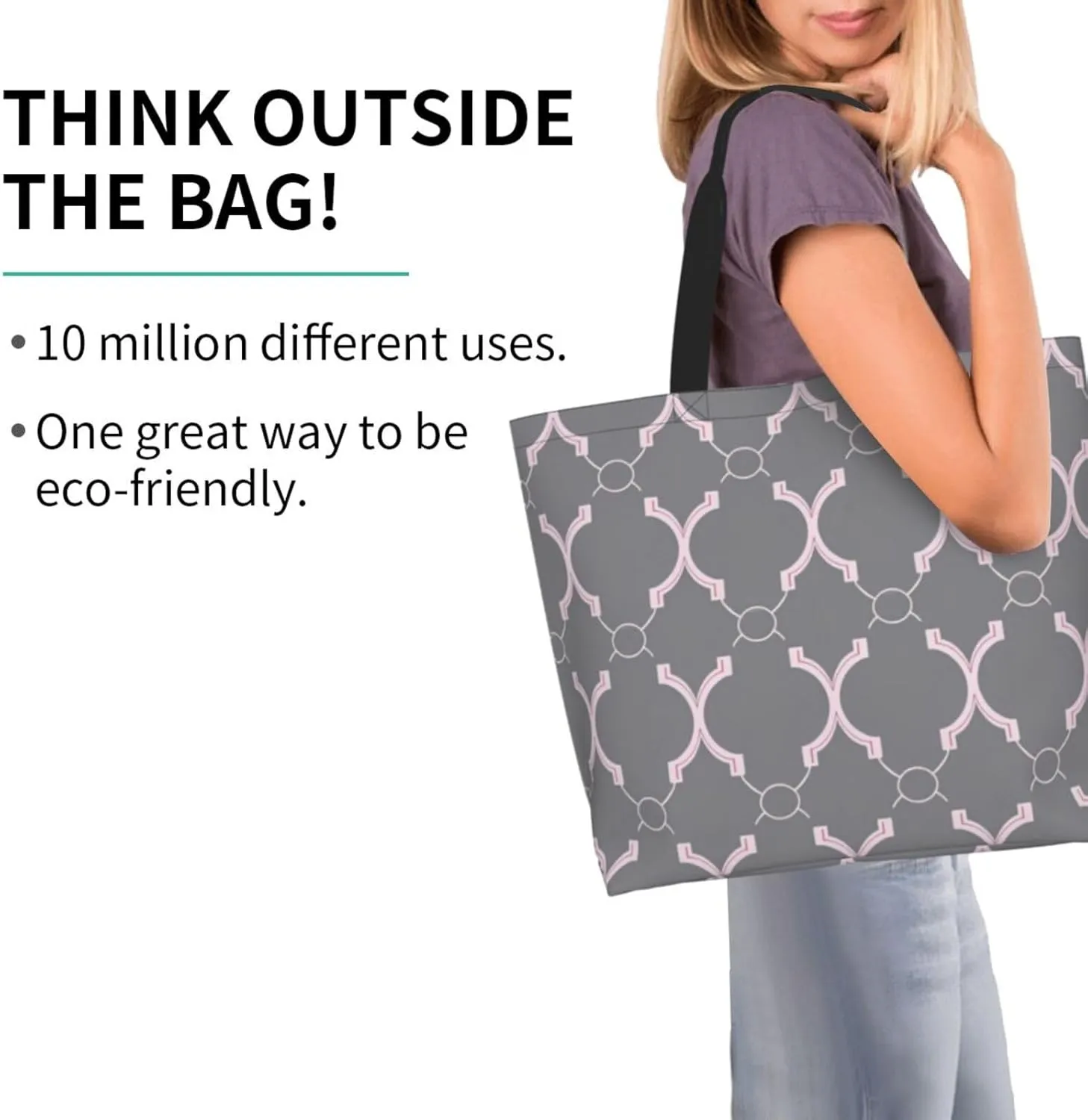 Women Shooting Star Heart Shoulder Bag Casual Handbag Shopping Bag