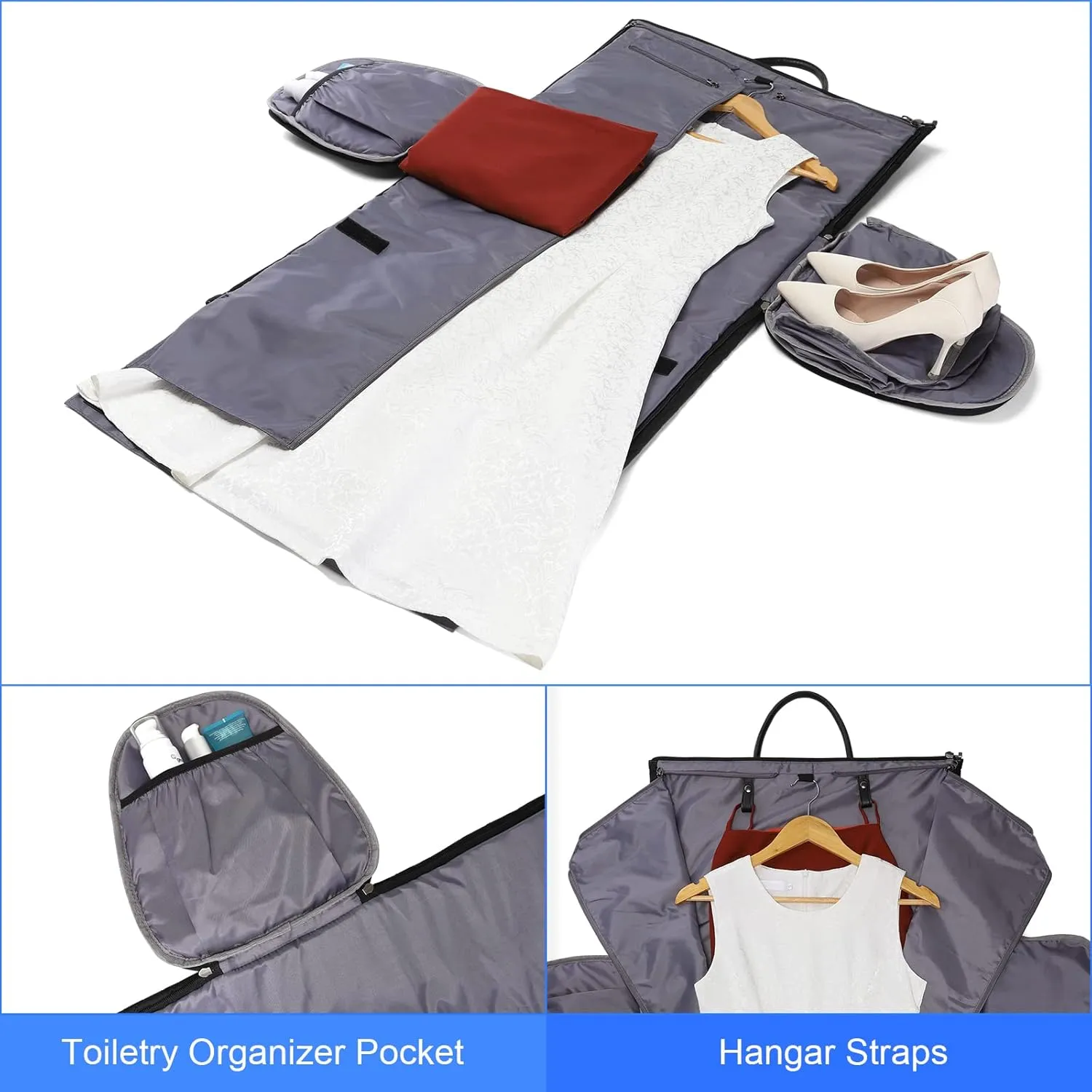 Womens Convertible Garment Bags for Travel, Modoker Waterproof Carry On Garment Bag Garment Duffel Bag