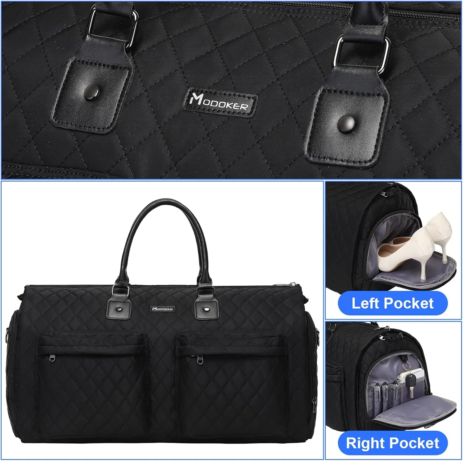 Womens Convertible Garment Bags for Travel, Modoker Waterproof Carry On Garment Bag Garment Duffel Bag
