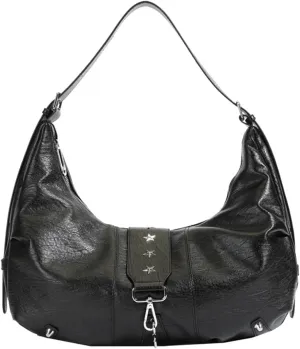 Women's Crescent Shoulder Bag Retro 90s Handbag PU Leather Crossbody Bag Fashion Messenger Bag Tote Bag