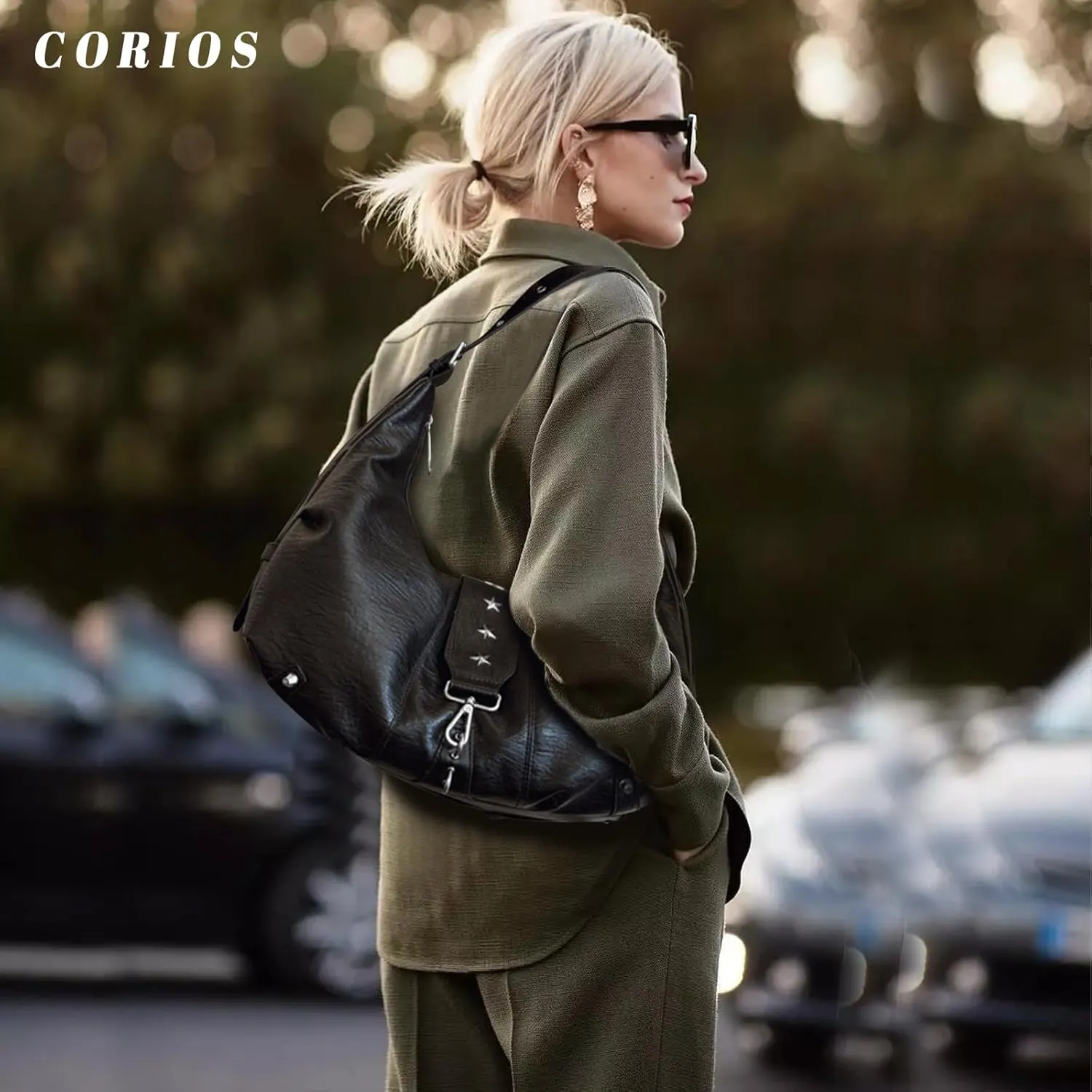 Women's Crescent Shoulder Bag Retro 90s Handbag PU Leather Crossbody Bag Fashion Messenger Bag Tote Bag