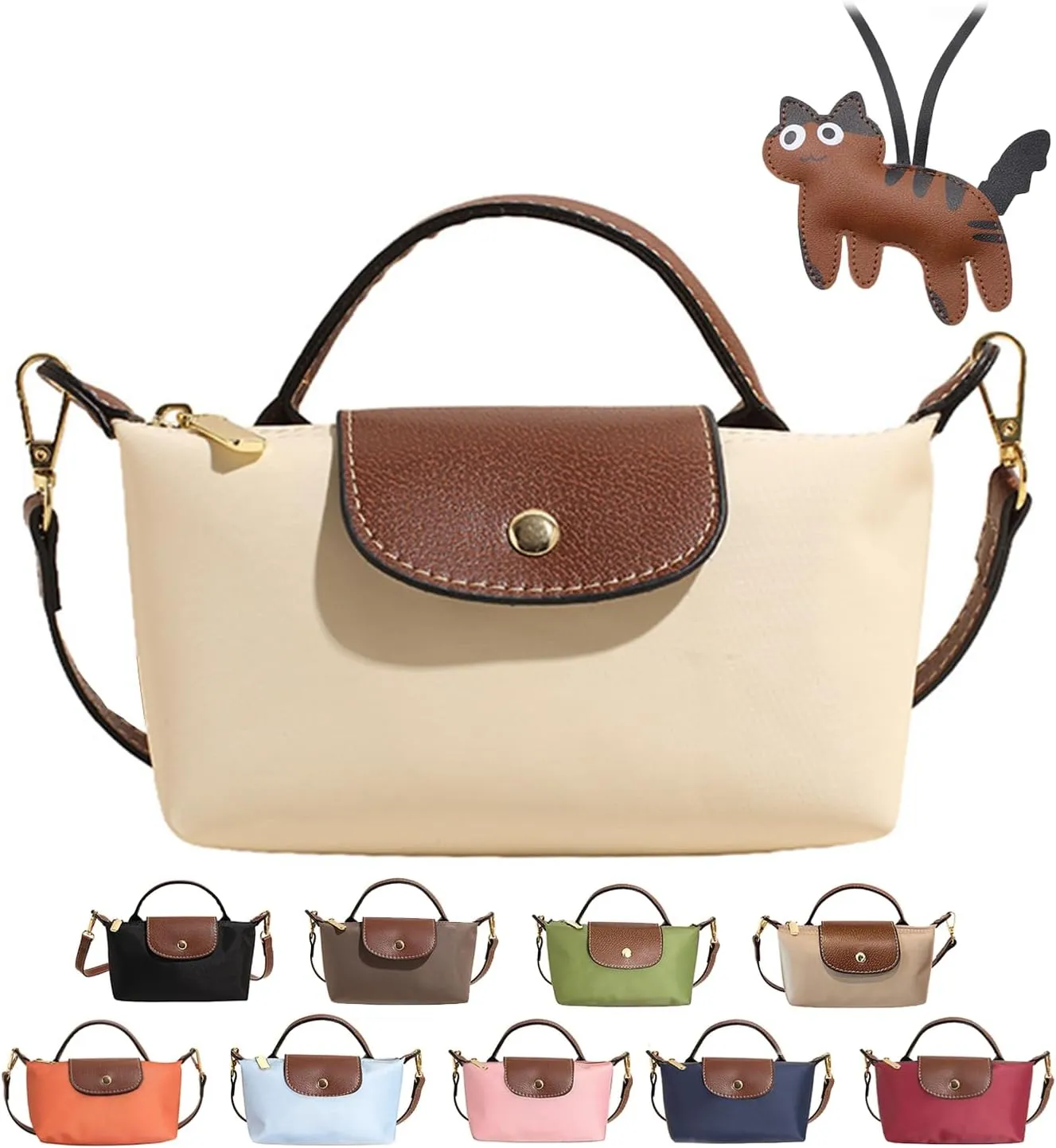Women's Fashion Colorblock Mini Crossbody Bag, Handbags Purses with Adjustable Strap, Ladies Shoulder Totes Bag