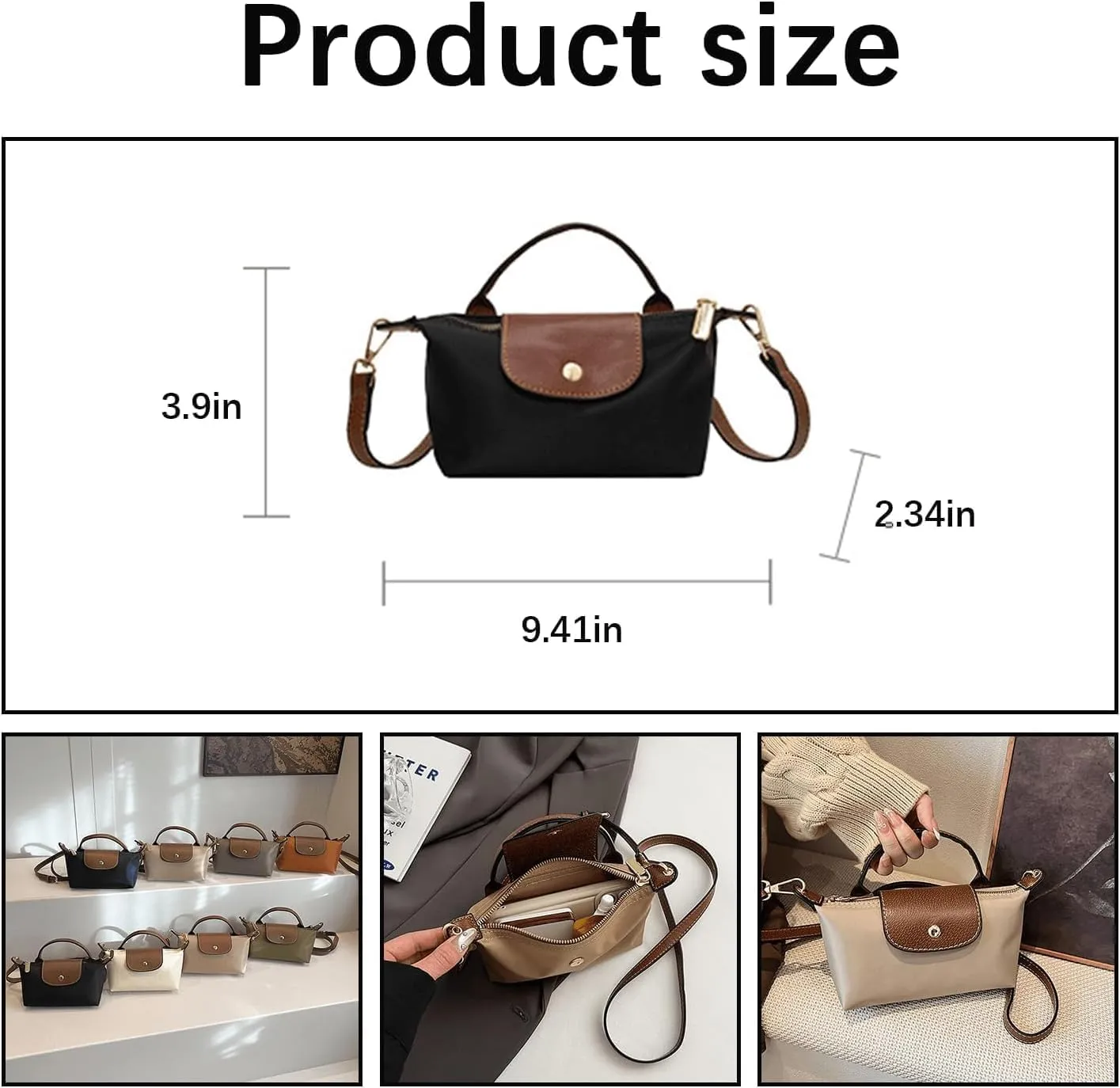 Women's Fashion Colorblock Mini Crossbody Bag, Handbags Purses with Adjustable Strap, Ladies Shoulder Totes Bag