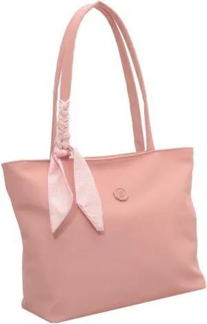 Women’s Lightweight Nylon Tote Bag with Zipper - Casual Handbag for Commuters - Double Handle Shoulder Purse (Green)