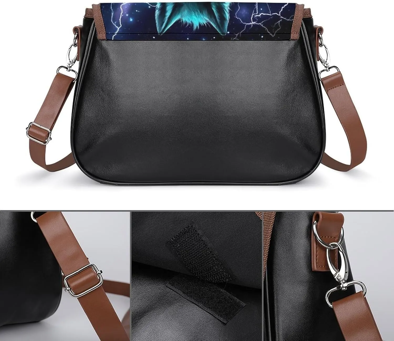 Womens PU Leather Crossbody Bag Lightweight Cellphone Purse Handbags with Adjustable Strap