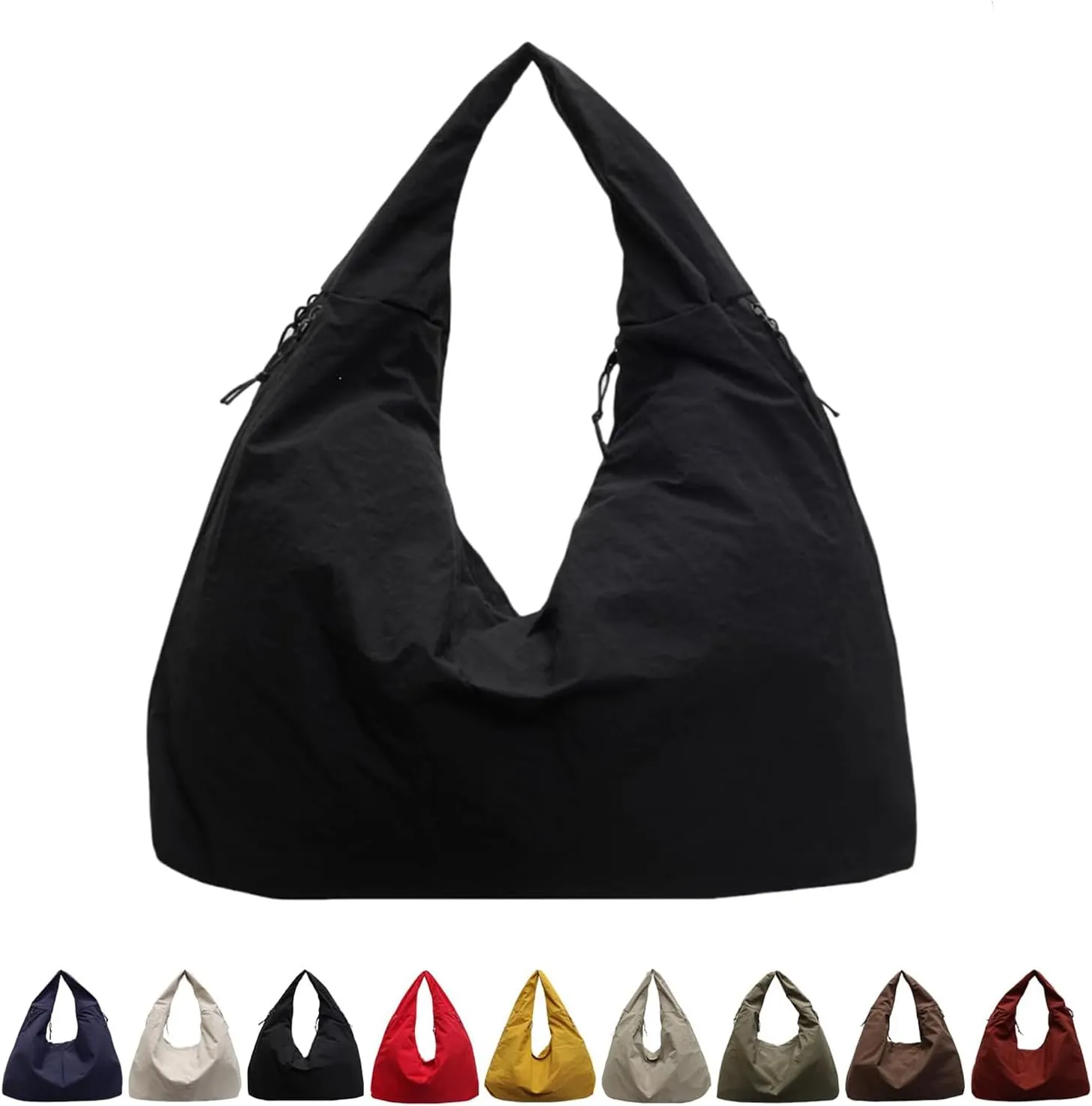 Women's Solid Color Textured Draped Tote Bag, Stellaya Large Capacity Fashion Versatile Shoulder Bag