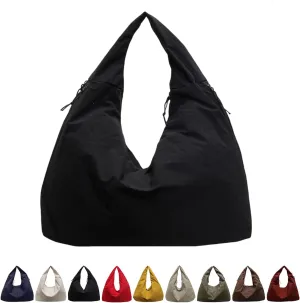 Women's Solid Color Textured Draped Tote Bag, Stellaya Large Capacity Fashion Versatile Shoulder Bag