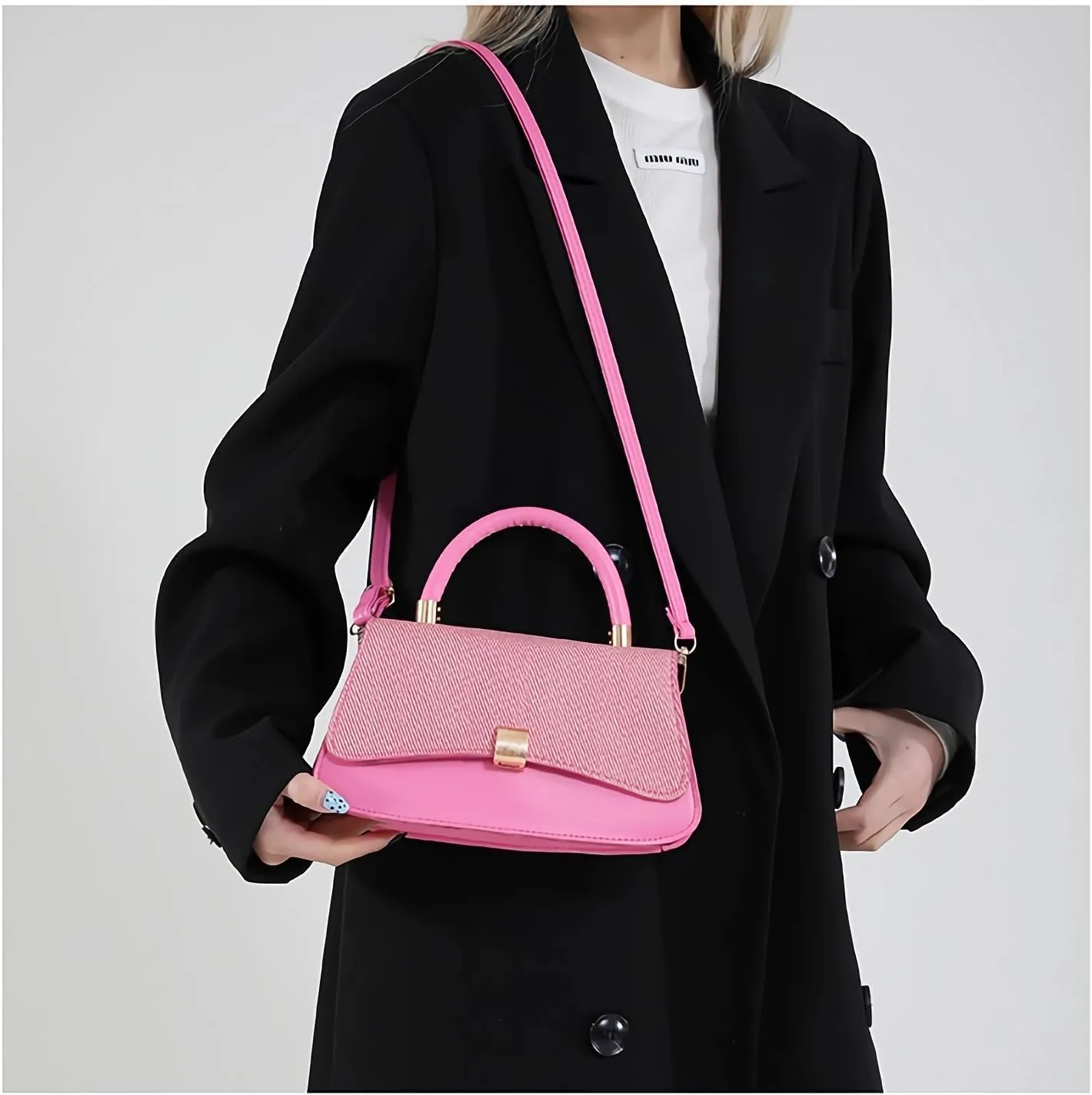 Women’s Stylish Two-Tone Handbag Purse – Chic Crossbody Bag for Daily Fashion & Versatile Use