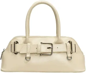 Women's Y2k Purse Buckle Belt Leather Tote Handbag Trendy Top Handle Shoulder Bag Satchel Underarm Crossbody Purses
