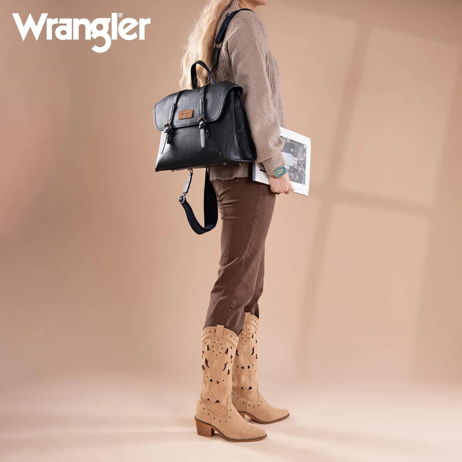 Wrangler Convertible Backpack for Women Briefcase Messenger Bag Professional Computer Work Bag for Business/Travel/Office