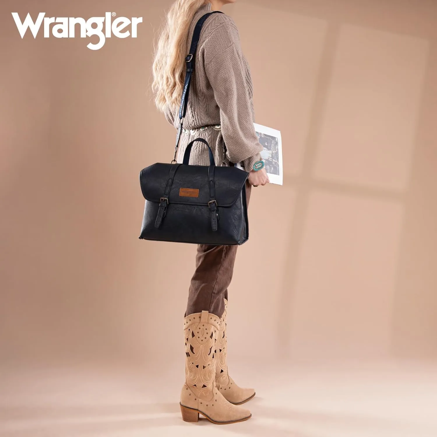 Wrangler Convertible Backpack for Women Briefcase Messenger Bag Professional Computer Work Bag for Business/Travel/Office