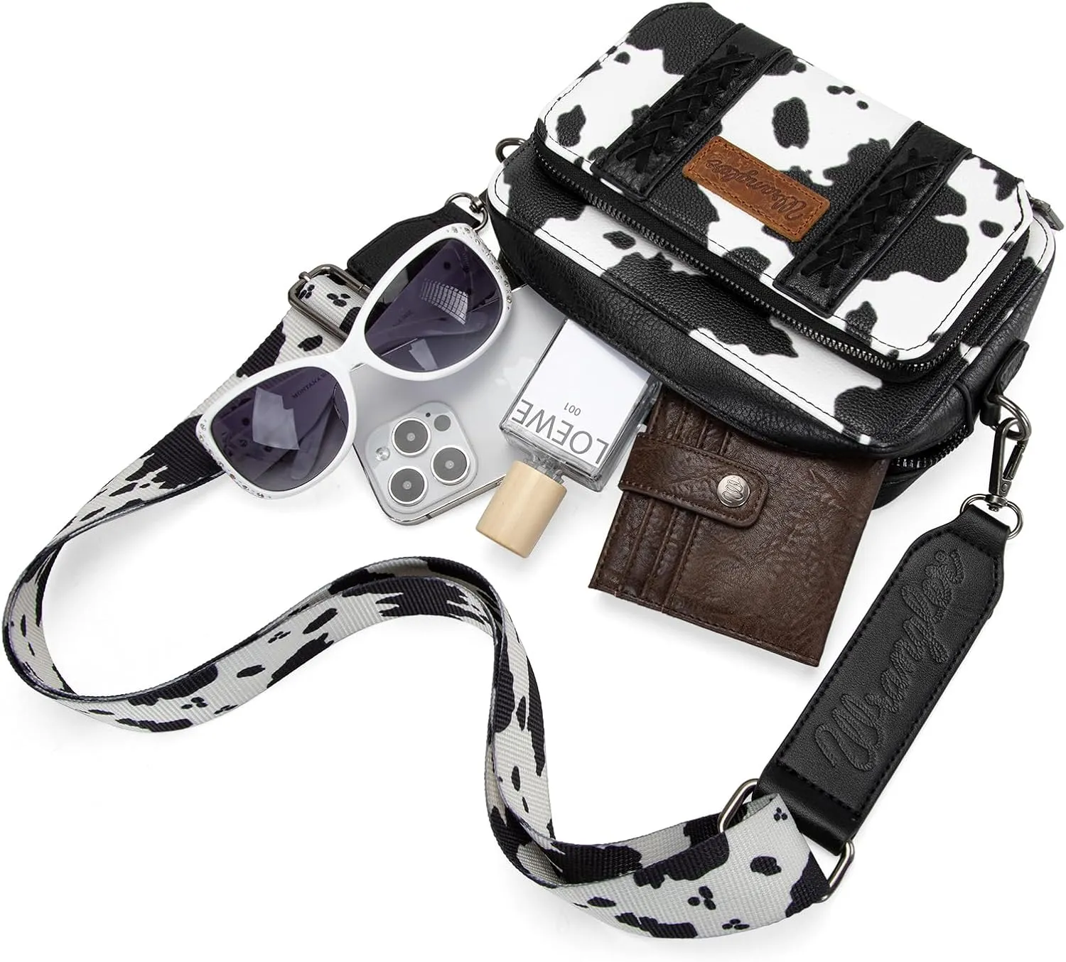 Wrangler Crossbody Bag for Women Western Cowgirl Crossbody Purses with Guitar Strap