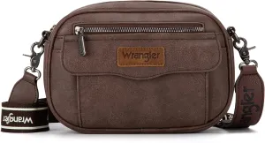 Wrangler Crossbody Purses for Women Trendy Camera Snapshot Bag with Wide Strap