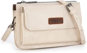 Wrangler RFID Crossbody Wallet Purse Vegan Leather Small Purses for Women with Phone Pocket and Adjustable Strap