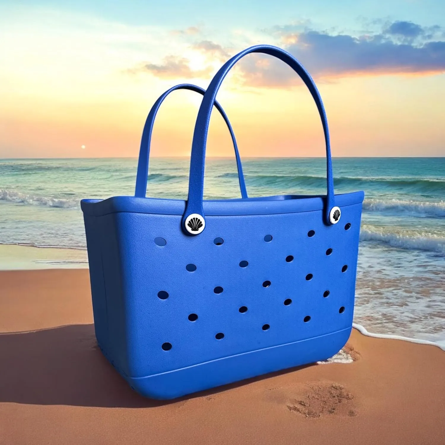 X Large Beach Bag Tote| Durable Lightweight Waterproof Washable Open Tote Bag for Beach, Pool, Boat, Sports