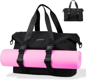 Yoga Mat Bag for Women Men - Large Carryall Tote with Shoulder Straps for Gym, Yoga, Pilates, Office, Travel, Weekender Bag by SMILING BUDDHA