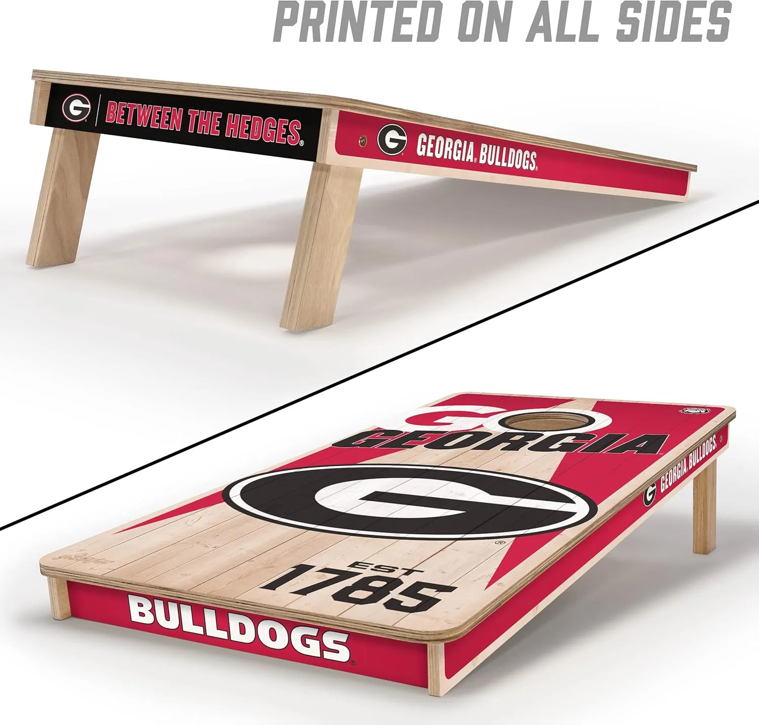 YouTheFan NCAA 2’ x 4’ Professional Wood Cornhole Game with Logo Bags