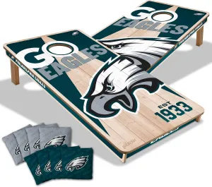 YouTheFan NFL 2’ x 4’ Professional Wood Cornhole Game with Logo Bags