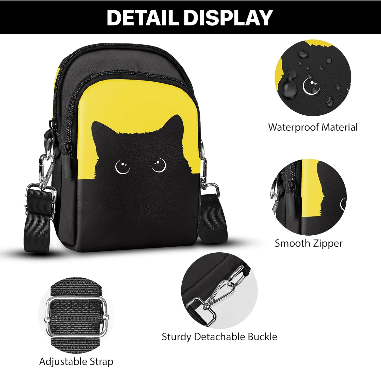 Yrebyou Crossbody Purse for Women Cell Phone Bag Small Lightweight Over Shoulder Bags with Adjustable Strap for Travel
