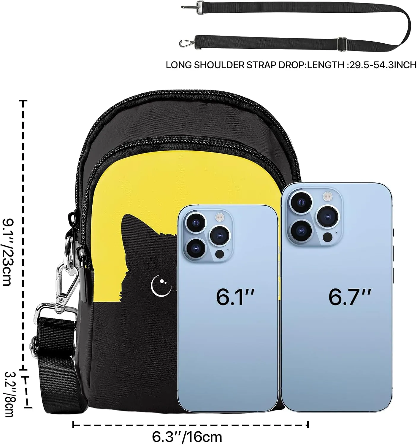 Yrebyou Crossbody Purse for Women Cell Phone Bag Small Lightweight Over Shoulder Bags with Adjustable Strap for Travel