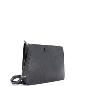 Zip Messenger Bag Guccissima Leather Large